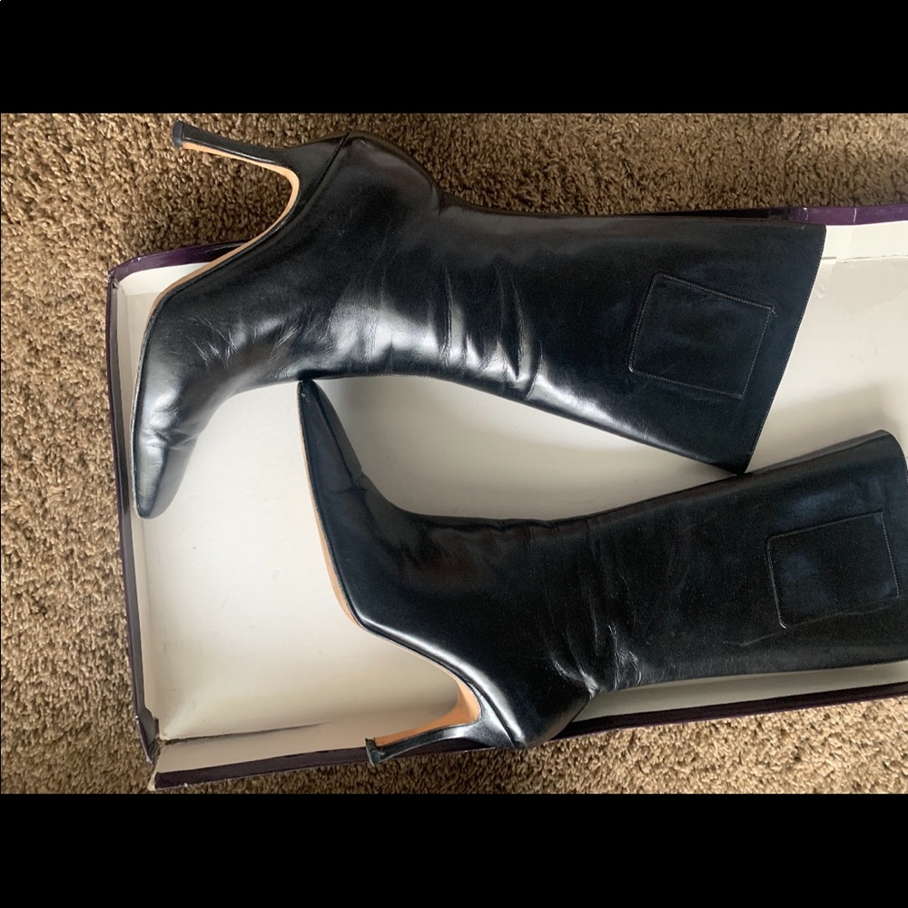 Black Leather Jimmy Choo Boots (Authentic)